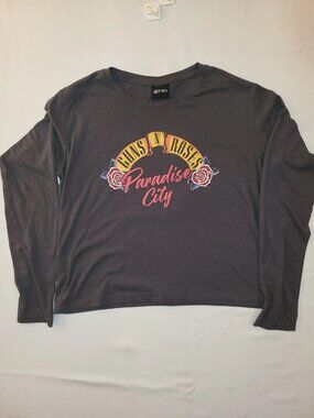 Guns N' Roses Paradise City Cropped Long Sleeve Graphic Tee Women's Medium